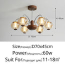 Axyaa Vintage Style LED Chandelier for Living Room, Bedroom, and Study Room