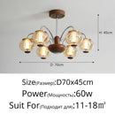 Axyaa Vintage Style LED Chandelier for Living Room, Bedroom, and Study Room