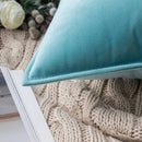 Axyaa Velour Square Pillow Cover 50x50 Lightweight Hidden Zipper Sofa Bed Pillowcase