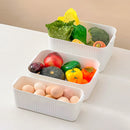 Axyaa Plastic Refrigerator Organizer Storage Box for Kitchen Fruit Vegetable Container