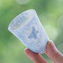 Axyaa Butterfly Love Flower Master Tea Cup - Hand-painted Kung Fu Tea Personal Cup