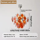 Axyaa French Crystal Glass Chandelier LED Pendant Light, Colorful & Modern Bedroom Living Room Decor