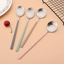 Axyaa 8Pcs Matte Cutlery Set Korean Chopsticks Dinner Spoons Dessert Spoon Flatware