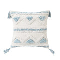 Geometric Tufted Tassel Pillow Covers for Home Decor by Axyaa