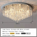 Axyaa Crystal Round Ceiling Light: Modern Minimalist LED Fixture for Master Bedroom