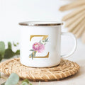 Floral Enamel Mugs: Vintage Design by Axyaa - Perfect for Coffee, Tea, and Desserts