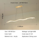 Axyaa LED Wave Pendant Lights: Modern, Creative Dining Room Chandeliers for Bar & Restaurant