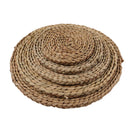 Axyaa Corn Fur Round Coaster Set for Drinks, Coffee, Tea - Woven Table Mat & Pot Insulation Pad