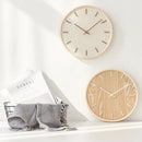 Axya Wooden Quartz Wall Clock Simple Modern Decorative Round Style