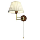 Axyaa Solid Wood Swing Arm Wall Lamp for Bedroom, Living Room, Study - Modern Rope Design
