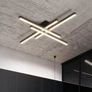Axyaa Modern Black LED Ceiling Light 50cm Aluminum Decorative Lamps Bedroom Living Room