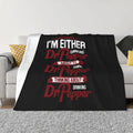 Axyaa Dr.Pepper Print Throw Blanket Bed Loose Blankets - Sleep in Style.