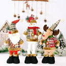 Axyaa Christmas Snowflake Santa Claus Elk Plaid Cloth Doll Ornament Navidad Noel