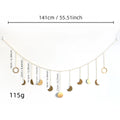 Nordic Style Axyaa Stars Moon Wall Decor Hanging for Bedroom Living Room