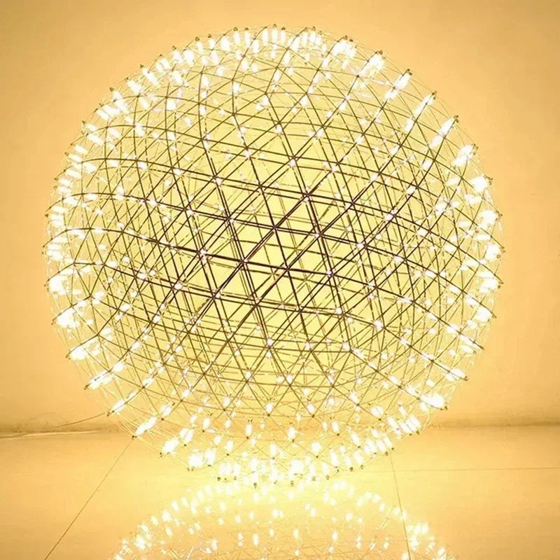 Axyaa Spark Ball LED Chandelier: Modern Loft Pendant Lamp for Home Decor Lighting