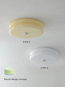 Axya Cream Glass Ceiling Light: French Retro Nordic Simple Vintage Bedroom Lamp