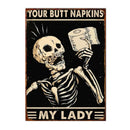 Axyaa Funny Butt Napkins Poster for Home Hotel Cafe Decor
