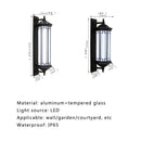 Axyaa Solar Wall Lamp: Contemporary Outdoor Sconce Lights - Waterproof IP65