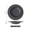 Axyaa Stone Straw Hat Plate Pasta Salad Soup Dessert Kitchen Solid Color Plate
