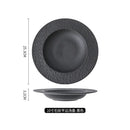 Axyaa Stone Straw Hat Plate Pasta Salad Soup Dessert Kitchen Solid Color Plate
