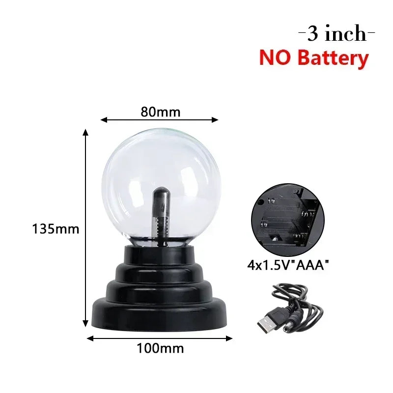 Axya Sound Control Plasma Ball Lamp LED Night Light