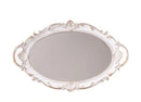 Axyaa Oval Mirror Tray Jewelry Organizer for Makeup and Decor