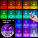 Axya Crystal Table Lamp: Remote Control Touch Light Projector for Bedroom
