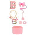 Axyaa 7pcs Cup Set for Stanley Tumbler: Straw, Cover, Cap, Boot, Stopper, Keychain, Sticker
