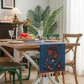Axyaa Snowflake Table Runner Tassel Jacquard Decorative Living Room Dining Cover