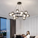 Axyaa Crystal Chandelier Stair Pendant Lamp Living Room Interior Lighting