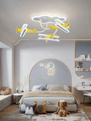 Axyaa Kids Airplane Wood Ceiling Lamp