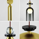 Axyaa Glass Chandelier: Nordic Minimalist Adjustable LED Decorative Lamp