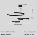 Axyaa Modern Black LED Chandelier Pendant Light for Foyer, Stairs, and Bar