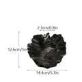 Axyaa Ceramic Paper Ball Vase Beige Matte Nordic Art Sculpture Table Decor