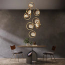 Axyaa Crystal Chandelier Stair Pendant Lamp Living Room Lighting