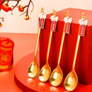 Axyaa Rabbit Year Chic Stainless Steel Coffee Spoon - Creative Tableware