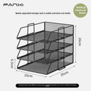 Axyaa 4-Tier Metal Mesh Desk Organizer for School and Office Storage
