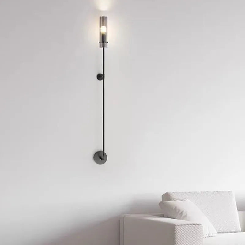 Axyaa Clear Glass E14 Wall Lamp for Foyer, Dining Room, Stairs