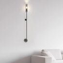 Axyaa Gold Black Copper Glass Wall Sconce for Foyer, Stairs, Dining Room