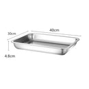 Axyaa Stainless Steel Food Storage Tray Strainer Plate for Kitchen Baking