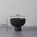 Axyaa Black & White Ceramic Vase: Modern Table Decor for Flowers, Plants, and Aesthetics