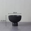 Axyaa Black & White Ceramic Vase: Modern Table Decor for Flowers, Plants, and Aesthetics