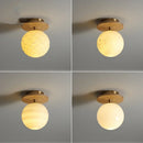 Axyaa Ceramic Wood LED Ceiling Light Modern Indoor Lighting