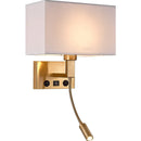 Axyaa LED USB Bedside Lamp Wall Spotlight 360° Rotation Modern Indoor Lighting