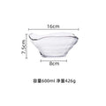 Axyaa Irregular Hammer Glass Salad Bowl Fruit Dessert Noodle Molecular Cuisine Tableware
