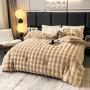 Axyaa Cozy Rabbit Fur Blanket: Soft Plush Comforter for Bed & Sofa