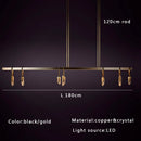 Axyaa Modern Bronze LED Chandelier with Crystal Accent
