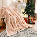 Axyaa Christmas Snowflake Double Layer Fleece Blanket: Thick & Cozy Sofa Bed Throw
