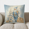 Axyaa Deer & Roses Floral Digital Print Pillow Cover for Sofa, Bed, Car