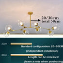 Axyaa Glass LED Ceiling Chandelier Pendant Light for Kitchen Dining Living Room